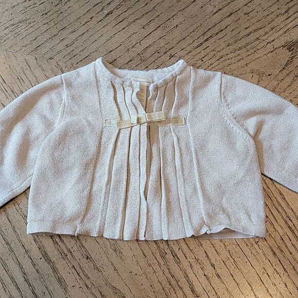 First Impressions 18 month gold shimmer cardigan 🌸 - Picture 4 of 7